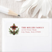 Christmas Cross Return Address Labels (Insitu)