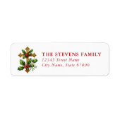 Christmas Cross Return Address Labels (Voorkant)