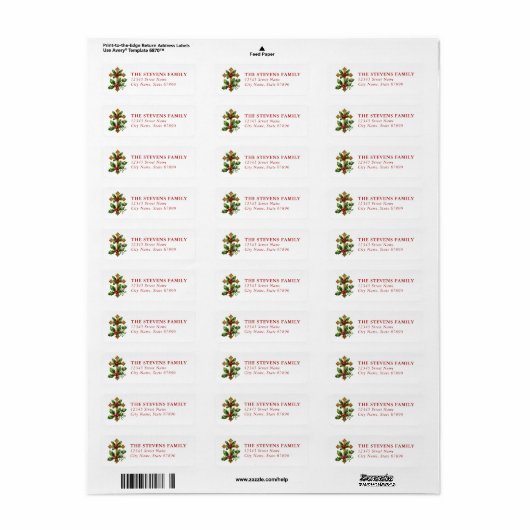 Christmas Cross Return Address Labels (Full Sheet)