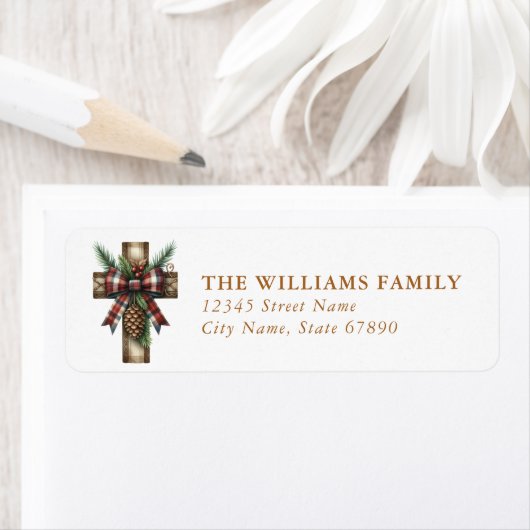 Christmas Cross Return Address Labels (Insitu)
