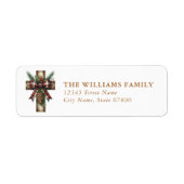 Christmas Cross Return Address Labels (Voorkant)