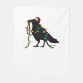 Christmas Crow Tis The Season Fleece Deken (Voorkant)