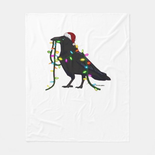 Christmas Crow Tis The Season Fleece Deken (Voorkant)