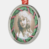 CHRISTMAS CROWN FOTO TEMPLATE METALEN ORNAMENT (Links)