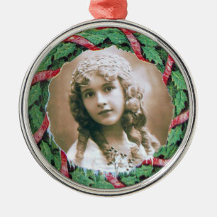 CHRISTMAS CROWN FOTO TEMPLATE METALEN ORNAMENT