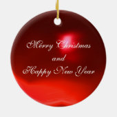 CHRISTMAS CROWN FOTO TEMPLATE, Red Ruby Keramisch Ornament (Achterkant)