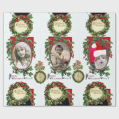 CHRISTMAS CROWNS, BANJO, RODE FOTOTEMPLATE VAN RIB CADEAUPAPIER (Vlak)