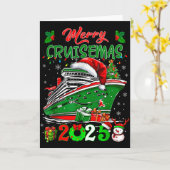 Christmas Cruise 2025 Making Memories For A Lifeti Kaart (Gele Bloem)