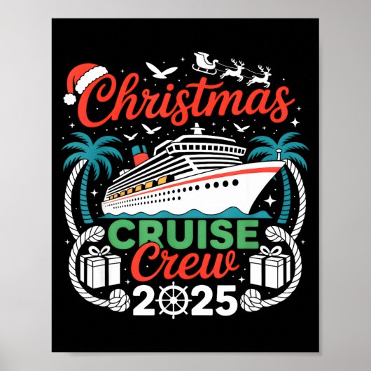 Christmas Cruise Crew 2025 Matching  Poster (Voorkant)