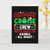 Christmas Cruise Crew Most Likely To Gamble All Ni Kaart (Gele Bloem)