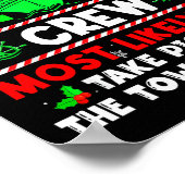 Christmas Cruise Crew Most Likely To Take Cs Towel Poster (Hoek)