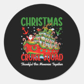 Christmas Cruise Cruisemas Squad 2025 Thankful For Ronde Sticker (Voorkant)
