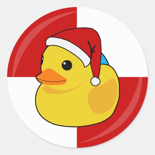 Christmas Cruise Ducks Verzamelbaar Ronde Sticker (Voorkant)