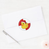 Christmas Cruise Ducks Verzamelbaar Ronde Sticker (Envelop)