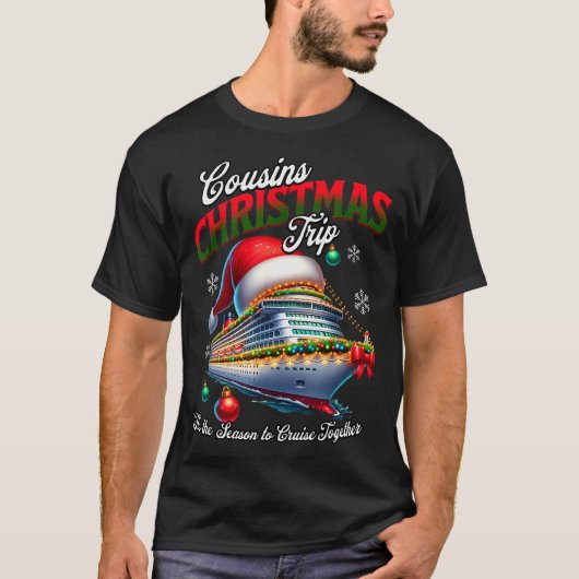 Christmas Cruise Ship Matching Cousins Trip Holida T-shirt (Voorkant)
