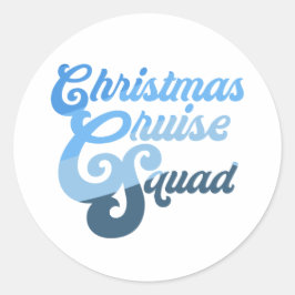 Christmas Cruise Squad Ronde Sticker