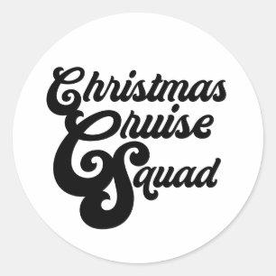 Christmas Cruise Squad Ronde Sticker