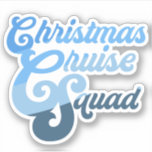 Christmas Cruise Squad Sticker<br><div class="desc">Vaar in stijl met onze Cruise Squad sticker! 🚢 Als je feest viert op de hoge zeeen, is deze sticker de perfecte manier om je evenement gedenkwaardig te maken. Perfect om te gebruiken op uw volgende cruise! Gebruik deze sticker in een cadeauzakje voor je groep of geef hem weg in...</div>