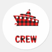 Christmas Cruisin Crew Cruise Matching Family Paja Ronde Sticker (Voorkant)