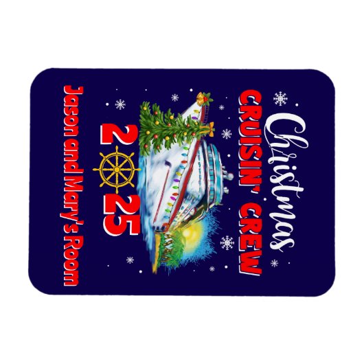 Christmas Cruising' Crew Custom Ship Magneet (Horizontaal)