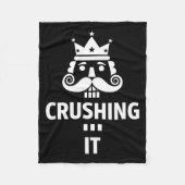 Christmas Crushing It Nutcracker - Funny Retro Ugl Fleece Deken (Voorkant)