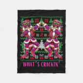 Christmas Crushing It Nutcracker - Funny Retro Ugl Fleece Deken (Voorkant)