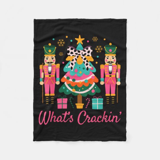 Christmas Crushing It Nutcracker - Funny Retro Ugl Fleece Deken (Voorkant)