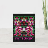 Christmas Crushing It Nutcracker - Funny Retro Ugl Kaart (Voorkant)