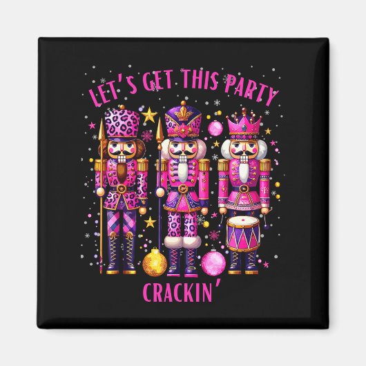 Christmas Crushing It Nutcracker - Funny Retro Ugl Magneet (Voorkant)