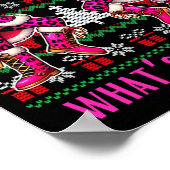 Christmas Crushing It Nutcracker - Funny Retro Ugl Poster (Hoek)