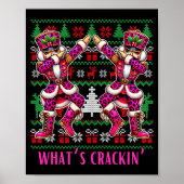 Christmas Crushing It Nutcracker - Funny Retro Ugl Poster (Voorkant)