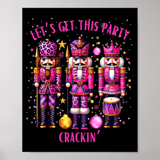 Christmas Crushing It Nutcracker - Funny Retro Ugl Poster (Voorkant)
