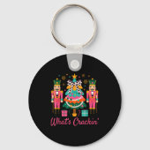 Christmas Crushing It Nutcracker - Funny Retro Ugl Sleutelhanger (Voorkant)