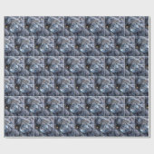 Christmas Crystal Snowflake Ornament Cadeaupapier (Vlak)