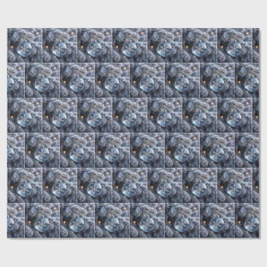 Christmas Crystal Snowflake Ornament Cadeaupapier (Vlak)