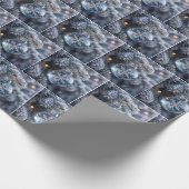 Christmas Crystal Snowflake Ornament Cadeaupapier (Hoek)