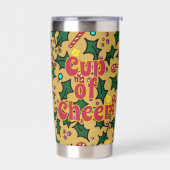 Christmas Cup of Cheer Goud Geïsoleerde Drinkbeker (Links)