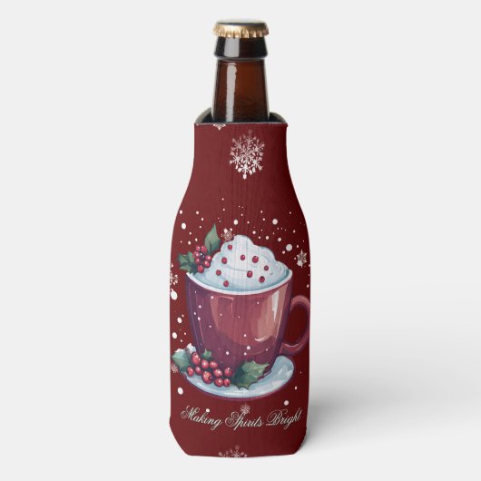 Christmas Cup of Hot Chocolate | Red Flesjeskoeler (Fles Voorkant)