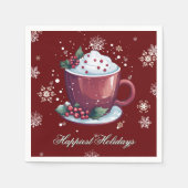 Christmas Cup of Hot Chocolate | Red Servet (Voorkant)