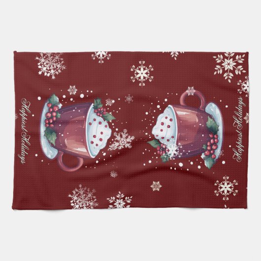 Christmas Cup of Hot Chocolate | Red Theedoek (Horizontaal)