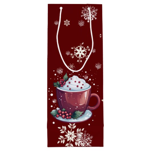 Christmas Cup of Hot Chocolate | Red Wijn Cadeautas (Achterkant)