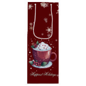 Christmas Cup of Hot Chocolate | Red Wijn Cadeautas (Voorkant)