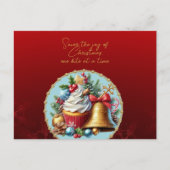 Christmas Cupcakes Savor the Joy Briefkaart (Voorkant)