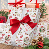 Christmas Custom Photo & From Name Cookie Cadeaupapier