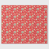 Christmas Custom Photo & From Name Cookie Cadeaupapier (Vlak)