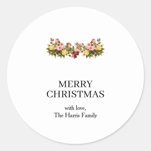 Christmas Custom Text Stickers Roll (Voorkant)