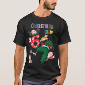 Christmas Customizable Family Crew Fun Black T-shirt (Voorkant)