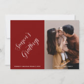 Christmas Customizable Photo and Text Feestdagenkaart (Voorkant)