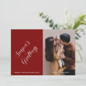 Christmas Customizable Photo and Text Feestdagenkaart (Staand voorkant)