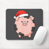 Christmas Cute G Round Nk G Holiday Art  Muismat (Met muis)